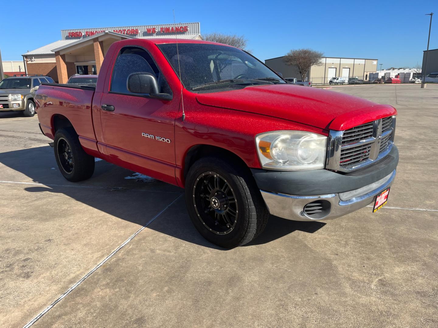 2007 red /black Dodge Ram 1500 SLT 2WD (1D7HA16K97J) with an 3.7L V6 SOHC 12V engine, Manual transmission, located at 14700 Tomball Parkway 249, Houston, TX, 77086, (281) 444-2200, 29.928619, -95.504074 - Photo#0